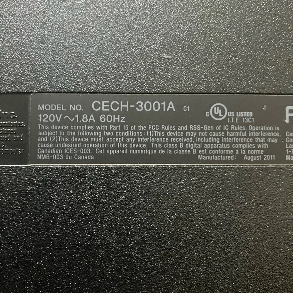 Sony Black PS3 Slim Console Sleek Design